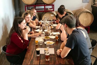 Chicago Local Brewery Expedition with Homemade Guacamole - District Yards Brewing: the walk, the checking-in, and four craft stops in one spot